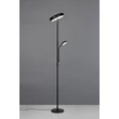 Lampadar  Trio PALERMO metal, negru, LED, 5W+18W, 3000-4000-6500K, 500+2000Lm - R45741132
