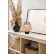 Veioza Trio BORKA metal, rattan, negru, natural, E27 - R51261036