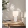 Veioza Trio BLAIR ceramic, textil, alb, E27 - R51811931