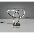 Veioza Trio LANDO metal, acril, negru, alb, LED, 8W, 3000K, 800Lm - R53591132
