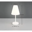 Veioza Trio KENNY metal, textil, alb, LED, 1.5W, 3000K, 140Lm - R53621101