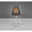 Veioza Trio KENNY metal, textil, nichel, negru, LED, 1.5W, 3000K, 140Lm - R53621102