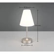 Veioza Trio KENNY metal, textil, nichel, alb, LED, 1.5W, 3000K, 140Lm - R53621107