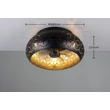 Ventilator Trio BIDAR metal, negru, auriu, E27 - R61574080