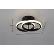 Plafoniera Trio KASIA  metal, plastic, alb, negru, LED, 7W, 3000K, 800Lm - R63531132
