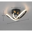Plafoniera Trio RUSA metal, plastic, alb, negru, LED, 7W, 3000K, 800Lm - R63541132