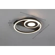 Plafoniera Trio HORUS metal, plastic, alb, negru, LED, 22W, 3000K, 2500Lm - R63671132