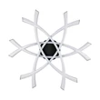Plafoniera Trio POLLOCK metal, plastic, alb, negru, LED, 33W, 3000K, 3800Lm - R63691132