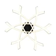 Plafoniera Trio POLLOCK metal, plastic, alb, negru, LED, 33W, 3000K, 3800Lm - R63691132