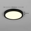 Plafoniera Trio DRACO plastic, alb, negru, LED, 18W, 2300-3000-4000K, 2300Lm - R65891132