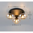 Plafoniera Trio DIVINA metal, sticla, negru, chihlimbar, E14 - R66643013