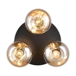 Plafoniera Trio DIVINA metal, sticla, negru, chihlimbar, E14 - R66643013
