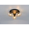 Plafoniera Trio DIVINA metal, sticla, negru, chihlimbar, E14 - R66643013