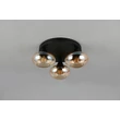 Plafoniera Trio DIVINA metal, sticla, negru, chihlimbar, E14 - R66643013