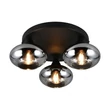 Plafoniera Trio DIVINA metal, sticla, negru, fumuriu, E14 - R66643054