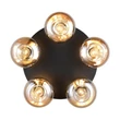 Plafoniera Trio DIVINA metal, sticla, negru, chihlimbar, E14 - R66645013