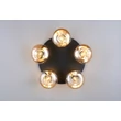 Plafoniera Trio DIVINA metal, sticla, negru, chihlimbar, E14 - R66645013