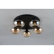 Plafoniera Trio DIVINA metal, sticla, negru, chihlimbar, E14 - R66645013