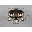 Plafoniera Trio DIVINA metal, sticla, negru, fumuriu, E14 - R66645054