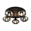 Plafoniera Trio DIVINA metal, sticla, negru, fumuriu, E14 - R66645054