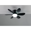 Corp de iluminat cu ventilator Trio LUND plastic, negru, LED, 8W, 850lm, 2700K-6500K - Trio-R67462132