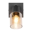 Aplica de perete Trio CADIZ metal, sticla, negru, chihlimbar, E14 - R81781032