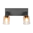 Plafoniera Trio CADIZ metal, sticla, negru, chihlimbar, E14 - R81782032