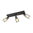 Plafoniera Trio CADIZ metal, sticla, negru, chihlimbar, E14 - R81783032