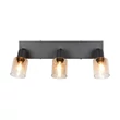 Plafoniera Trio CADIZ metal, sticla, negru, chihlimbar, E14 - R81783032