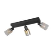 Plafoniera Trio CADIZ metal, sticla, negru, chihlimbar, E14 - R81783032