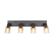 Plafoniera Trio CADIZ metal, sticla, negru, chihlimbar, E14 - R81784032