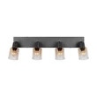 Plafoniera Trio CADIZ metal, sticla, negru, chihlimbar, E14 - R81784032