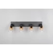 Plafoniera Trio CADIZ metal, sticla, negru, chihlimbar, E14 - R81784032