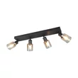 Plafoniera Trio CADIZ metal, sticla, negru, chihlimbar, E14 - R81784032