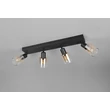 Plafoniera Trio CADIZ metal, sticla, negru, chihlimbar, E14 - R81784032