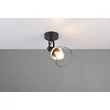 Spot Trio JEROME metal, ratan, negru, natural, E27 - Trio-R86231732