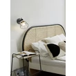 Spot Trio JEROME metal, ratan, negru, natural, E27 - Trio-R86231732