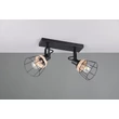 Spot Trio JEROME metal, ratan, negru, natural, E27 - Trio-R86232032