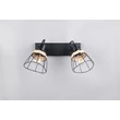 Spot Trio JEROME metal, ratan, negru, natural, E27 - Trio-R86232032