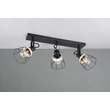 Spot Trio JEROME metal, ratan, negru, natural, E27 - Trio-R86233032