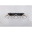 Spot Trio JEROME metal, ratan, negru, natural, E27 - Trio-R86233032