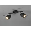 Plafoniera Trio NANCY metal, negru, GU10 - R86262032