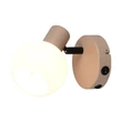 Aplica de perete Trio BOBA metal, sticla, bej, alb, E14 - R86371743