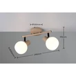 Plafoniera Trio BOBA metal, sticla, bej, alb, E14 - R86372043