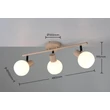 Plafoniera Trio BOBA metal, sticla, bej, alb, E14 - R86373043
