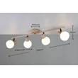 Plafoniera Trio BOBA metal, sticla, bej, alb, E14 - R86374043