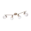 Plafoniera Trio BOBA metal, sticla, bej, alb, E14 - R86374043