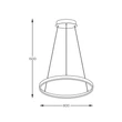 Pendul Zuma Breno metal,acril,negru,LED,3000K-4000K-6000K,36W,1700Lm - ZU-2023201-BK80