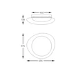 Plafoniera Zuma Aura metal,sticla,acril,alb,LED,3000K-4000K-5000K,36W,3533Lm - ZU-FM2201001-570