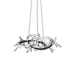 Pendul Zuma Maia metal, sticla, cristale,negru,transparent,LED,3000K-6000K,26W,3000Lm - ZU-MD3481-1S-3BCT